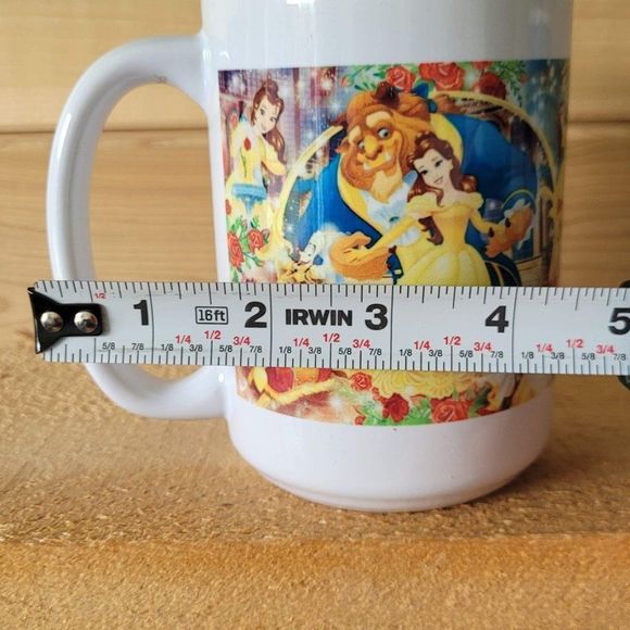 Disney Set of 2 Collectible Coffee Mugs, Beauty and the Beast full sized cups - Picture 4 of 16